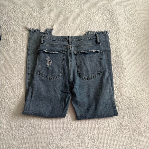 Agolde Jeans Rooted High Rise Slim Fit Distressed Button Fly Nico - Picture 6 of 7